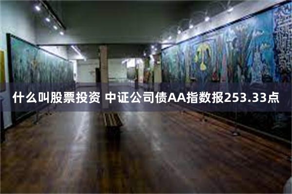 什么叫股票投资 中证公司债AA指数报253.33点